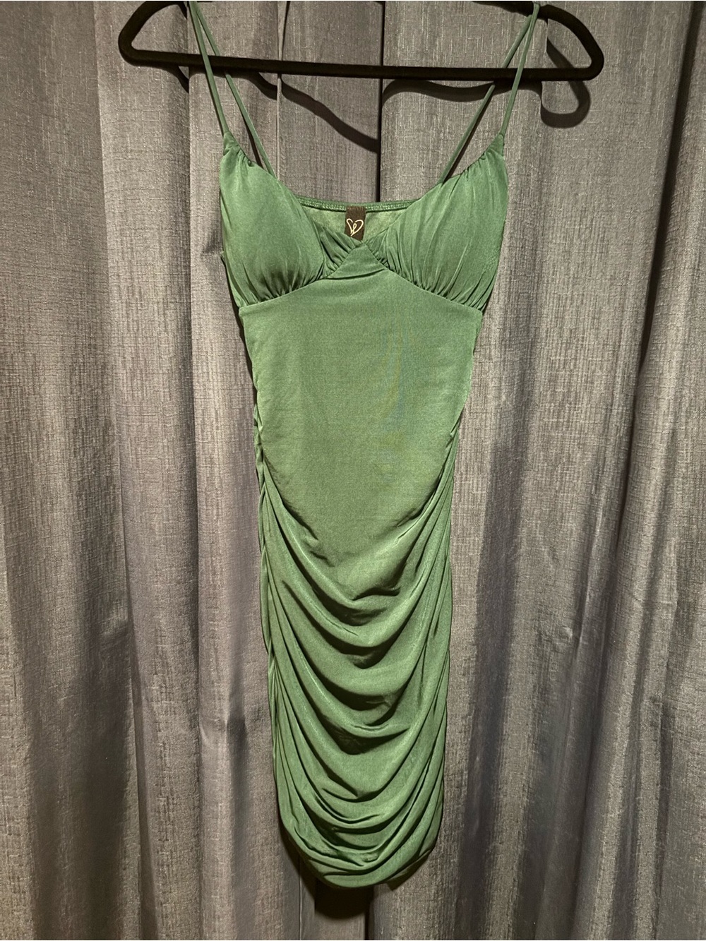 Windsor Sage Green Ruched Slip Dress